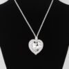 Crystal Heart Necklace – Polished Heart Pendant, 18-inch