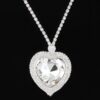 Crystal Heart Necklace – Polished Heart Pendant, 18-inch