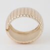 Wide Ribbed Cuff Bracelet – Bold Open Cuff