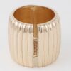Wide Ribbed Cuff Bracelet – Bold Open Cuff