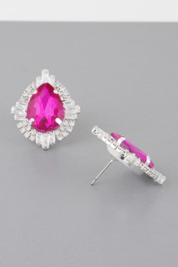 Teardrop Crystal Stud Earrings – Jeweled Sparkle
