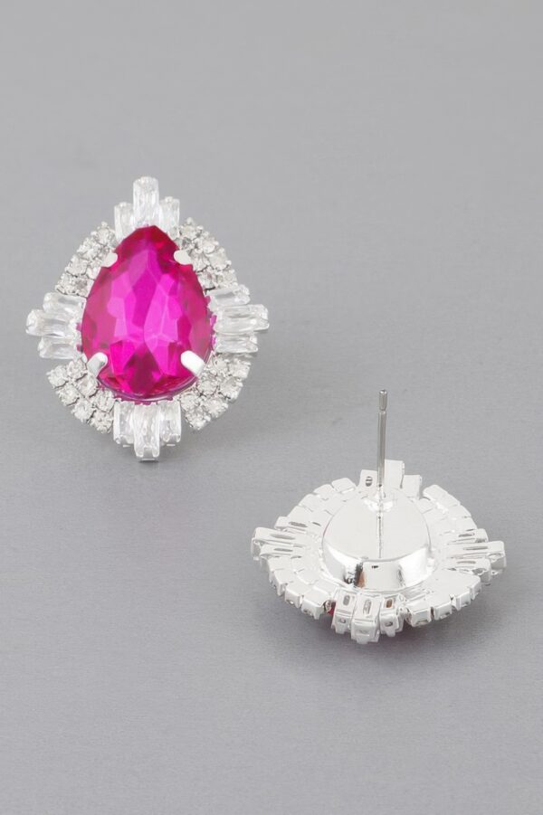 Teardrop Crystal Stud Earrings – Jeweled Sparkle