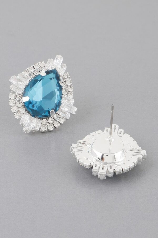 Teardrop Crystal Stud Earrings – Jeweled Sparkle