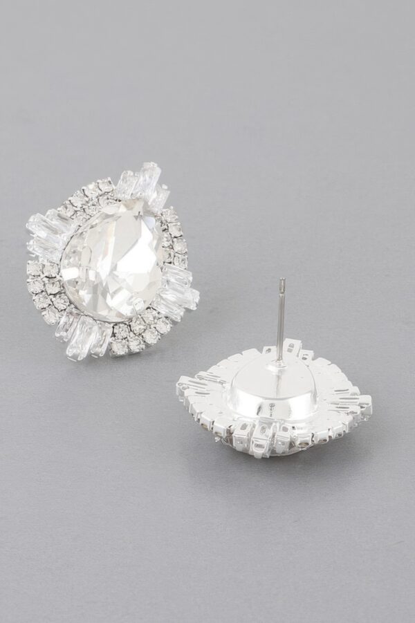 Teardrop Crystal Stud Earrings – Jeweled Sparkle