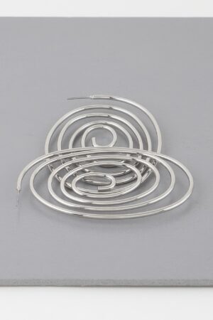Abstract Swirl Stud Earrings – Polished Sculptural Studs