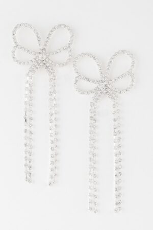 Butterfly Drop Earrings with Jeweled Accents