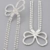 Butterfly Drop Earrings with Jeweled Accents