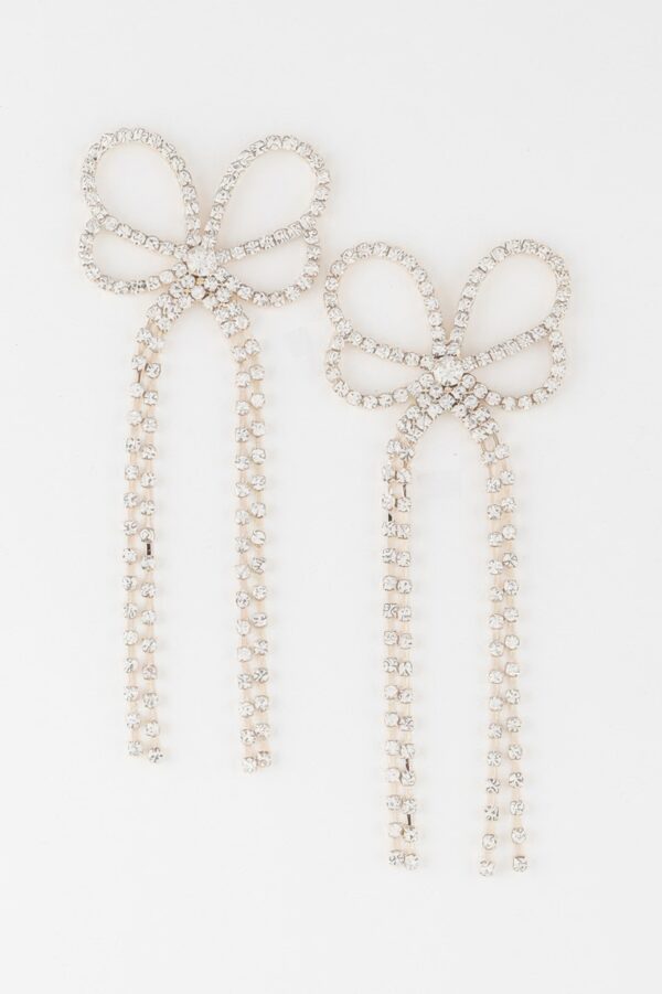 Butterfly Drop Earrings with Jeweled Accents