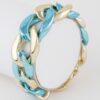Two-Tone Twisted Chain Bracelet – Polished Contrast