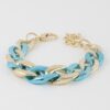 Two-Tone Twisted Chain Bracelet – Polished Contrast