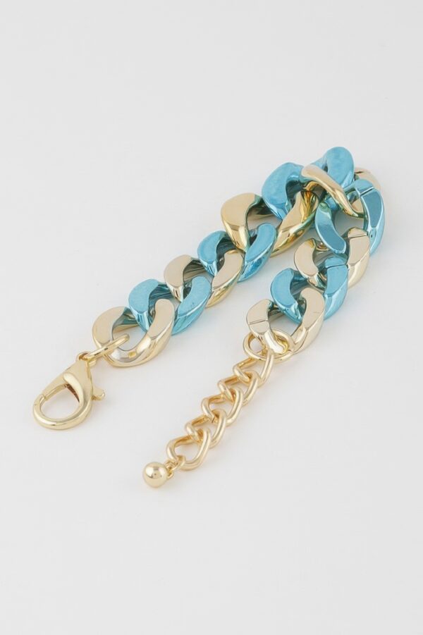 Two-Tone Twisted Chain Bracelet – Polished Contrast