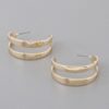 Melted Open Hoop Earrings – Sculptural Polished Hoops