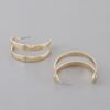 Melted Open Hoop Earrings – Sculptural Polished Hoops