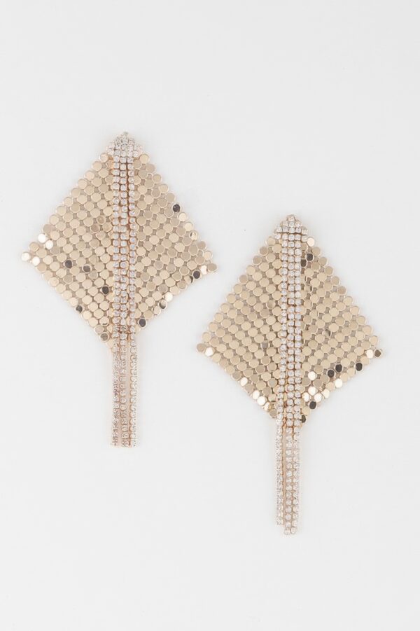 Sequin & Jewel Curtain Bar Drop Earrings