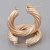 Bulky Twisted Hoop Earrings – Polished Finish