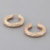 Bulky Twisted Hoop Earrings – Polished Finish