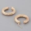 Bulky Twisted Hoop Earrings – Polished Finish