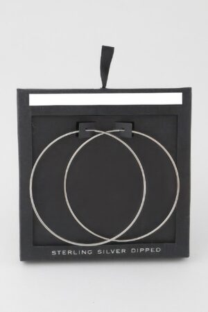 Delicate Polished Hoop Earrings – 2.2 in Slim Silhouette