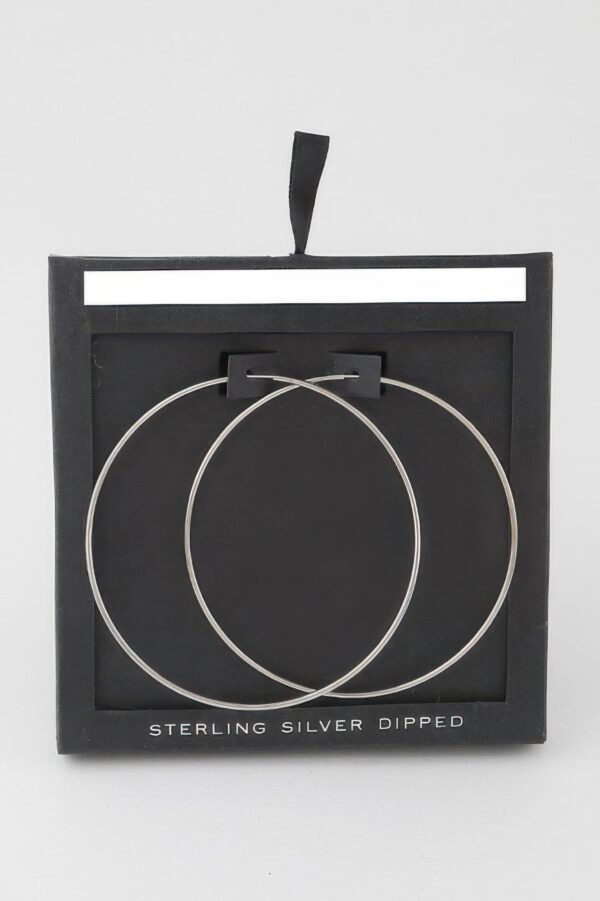 Delicate Polished Hoop Earrings – 2.2 in Slim Silhouette