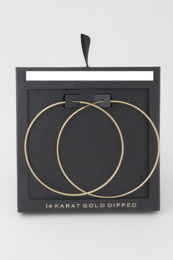 Delicate Polished Hoop Earrings – 2.2 in Slim Silhouette