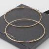 Delicate Polished Hoop Earrings – 2.2 in Slim Silhouette