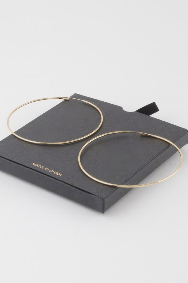 Delicate Polished Hoop Earrings – 2.2 in Slim Silhouette