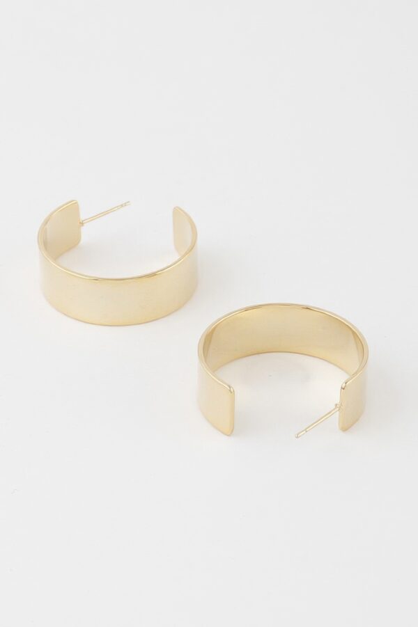 Flat Hoop Earrings – High-Shine Polished Hoops