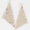 Sequin Curtain Drop Earrings with Jewel Accents