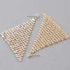 Sequin Curtain Drop Earrings with Jewel Accents