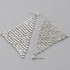 Sequin Curtain Drop Earrings with Jewel Accents