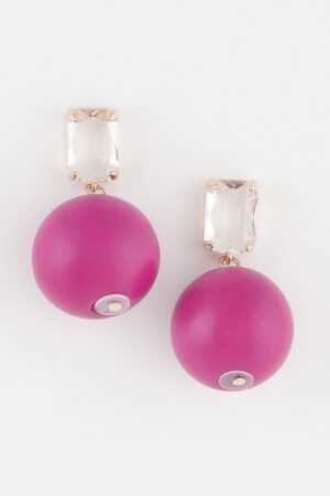 Solid Bead Drop Earrings – Polished Minimal Drop