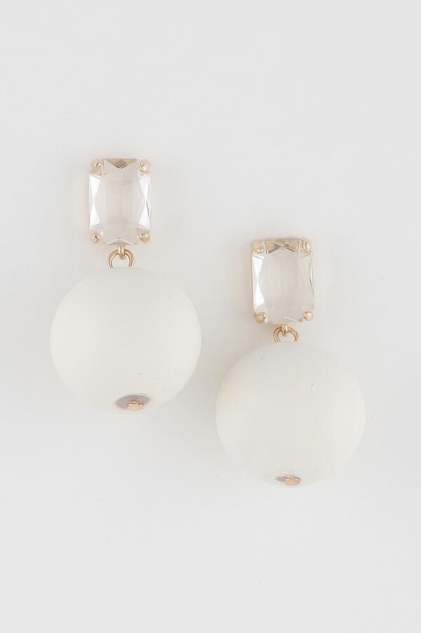 Solid Bead Drop Earrings – Polished Minimal Drop
