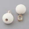 Solid Bead Drop Earrings – Polished Minimal Drop