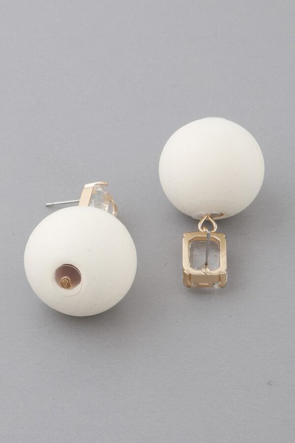 Solid Bead Drop Earrings – Polished Minimal Drop