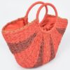 Two-Tone Straw Tote Bag – Structured Beach Tote