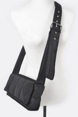 Nylon Padded Crossbody Bag – Sporty Padded Design