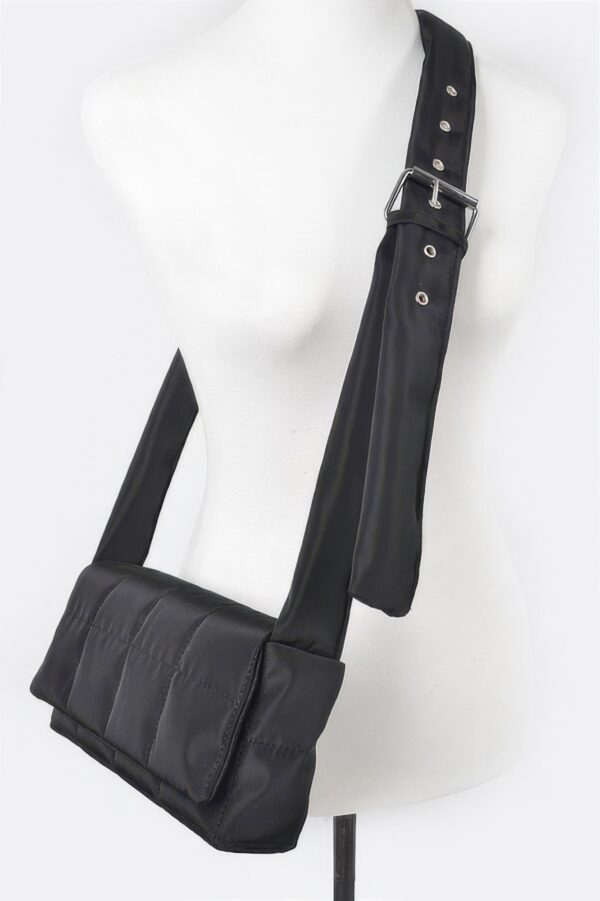 Nylon Padded Crossbody Bag – Sporty Padded Design