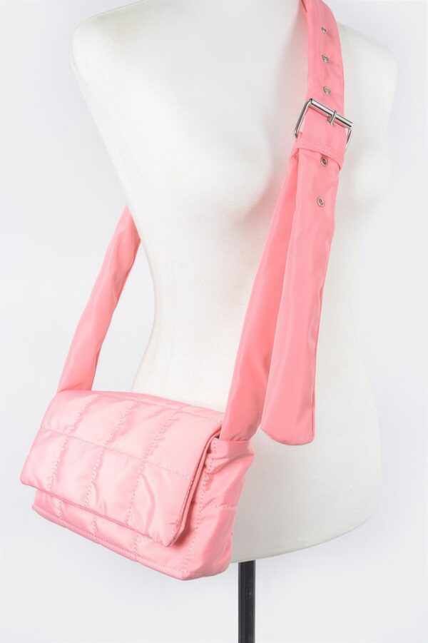 Nylon Padded Crossbody Bag – Sporty Padded Design