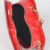 Enamel Heart-Shaped Crossbody Bag – Glossy Heart Silhouette