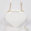 Enamel Heart-Shaped Crossbody Bag – Glossy Heart Silhouette