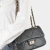 Wide Quilted Shoulder Bag – Structured PU