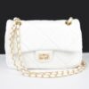 Wide Quilted Shoulder Bag – Structured PU