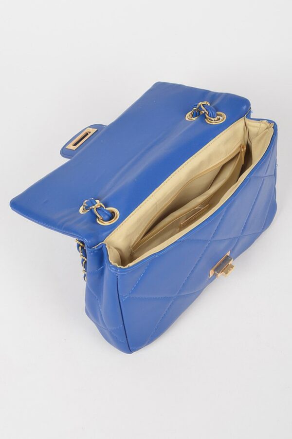 Wide Quilted Shoulder Bag – Structured PU