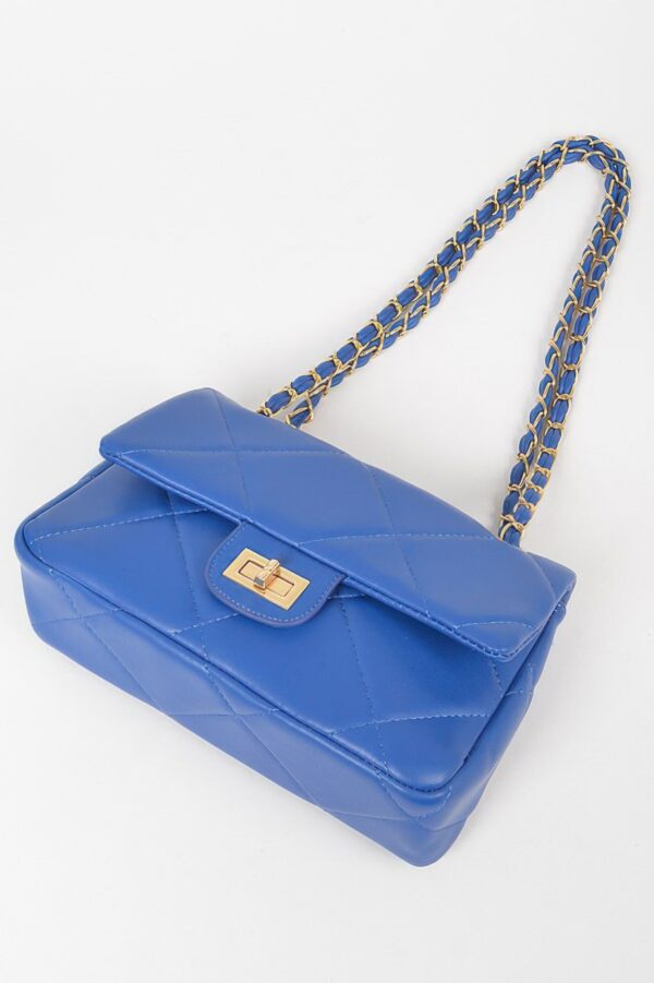 Wide Quilted Shoulder Bag – Structured PU