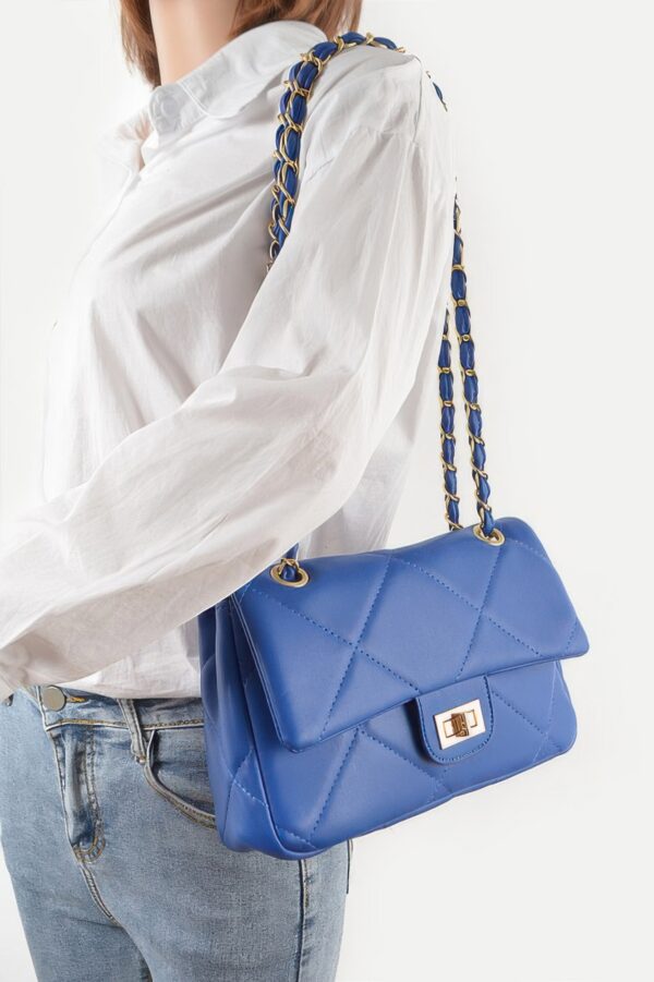 Wide Quilted Shoulder Bag – Structured PU