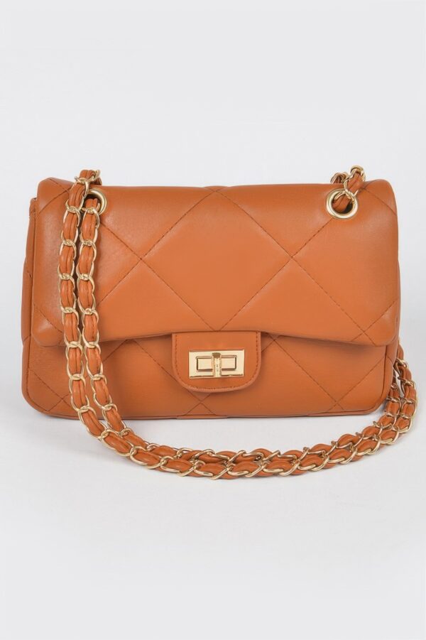 Wide Quilted Shoulder Bag – Structured PU
