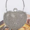 Rhinestone Heart-Shaped Party Clutch
