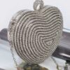 Rhinestone Heart-Shaped Party Clutch