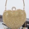 Rhinestone Heart-Shaped Party Clutch