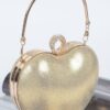 Rhinestone Heart-Shaped Party Clutch